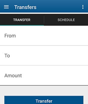 Transfer Funds in our Mobile App